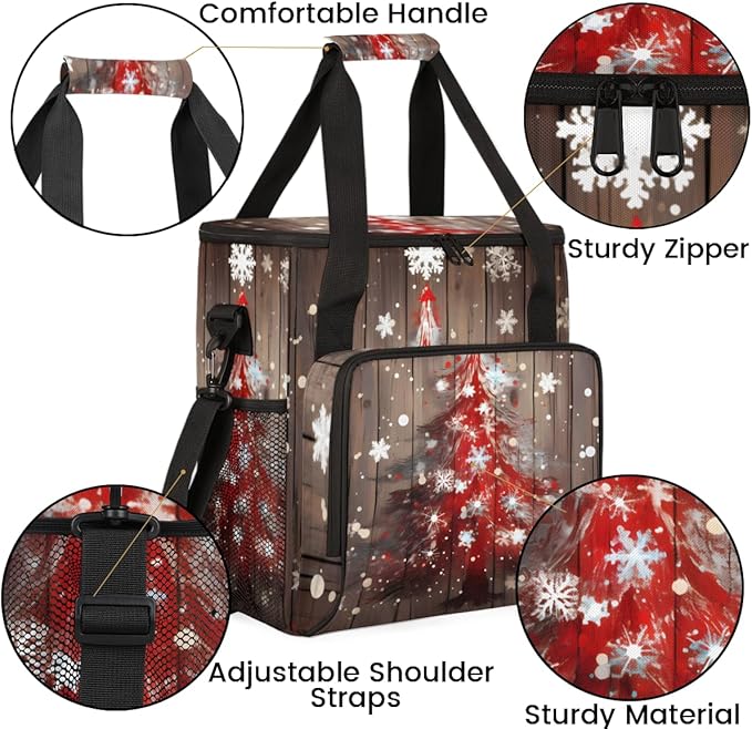 Christmas Tree Coffee Maker Carrying Bag Fantastic Tree Travel Storage Bag Compatible with K-Mini or K-Mini Plus Single Serve Coffee Brewer Carrying Case with Multiple Pockets &amp Shoulder Strap