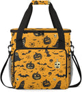 Halloween Pumpkin Coffee Maker Carrying Bag Gothic Pumpkin Travel Storage Bag Compatible with K-Mini or K-Mini Plus Single Serve Coffee Brewer Carrying Case with Multiple Pockets &amp Shoulder Stra