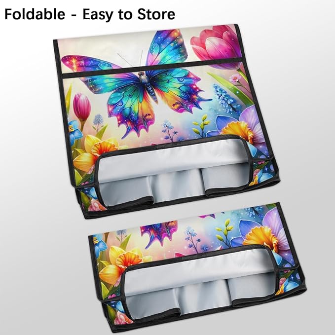 Kitchen Aid Mixer Cover Flower Animal Butterfly Stand Mixer Cover Compatible with 6-8 Quarts Stand Mixers Dust Covers with Zipper Pocket Foldable Washable Kitchen Aid Organizer Bag