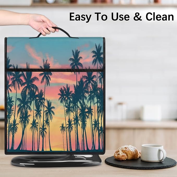 cfpolar Kitchen Aid Mixer Cover Compatible with 6-8 Quarts Palm Tree Sunset Stand Mixer Cover Kitchen Aid Mixers Accessories Appliance Organizer Bag Dust Covers with Zipper Pocket