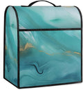 Kitchen Aid Mixer Cover Turquoise Color Background Marble Stand Mixer Cover Compatible with 6-8 Quarts Stand Mixers Dust Covers with Zipper Pocket Foldable Washable Kitchen Aid Organizer Bag
