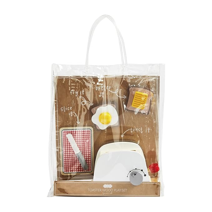 Mud Pie Children's Toaster Wood Toy Set
