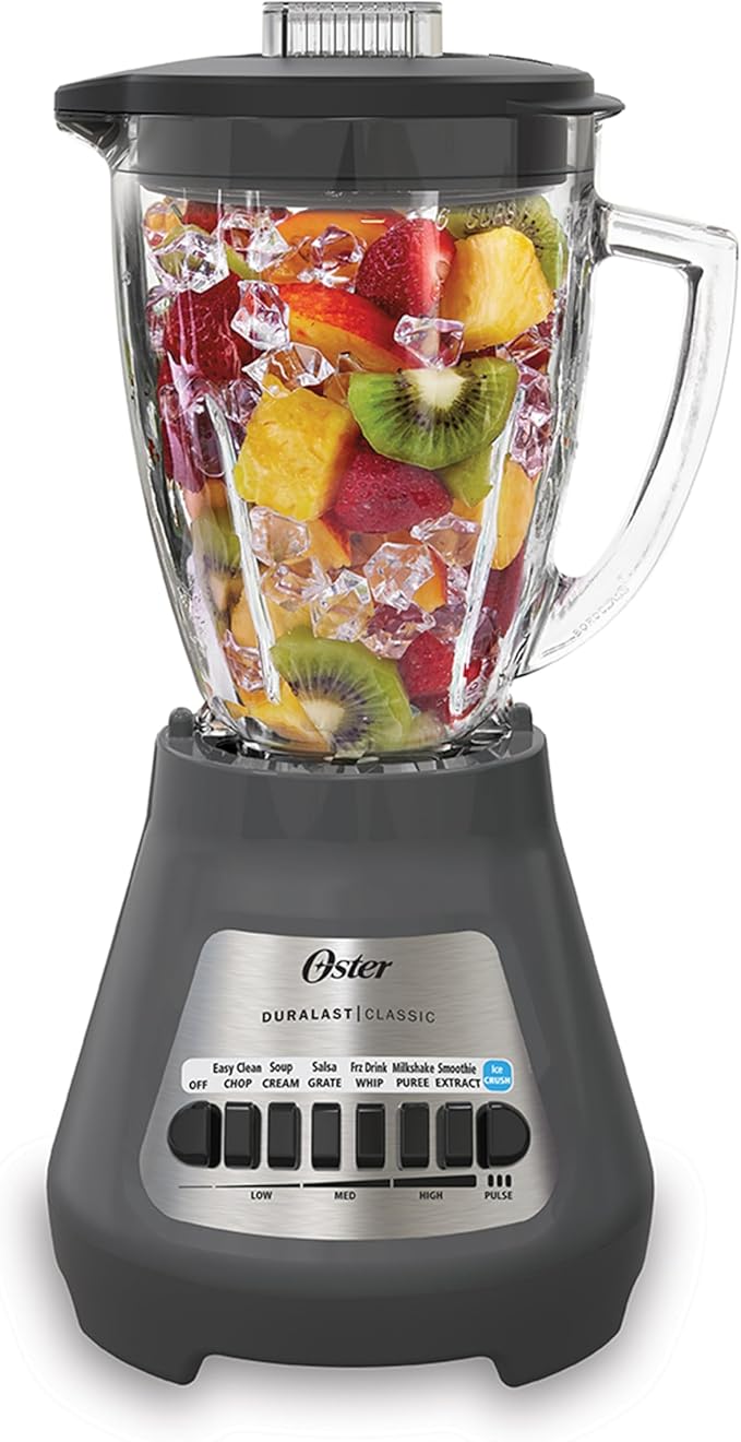 Oster® Classic Series 8-Speed Blender with 6-Cup Glass Jar Gray