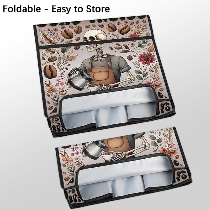cfpolar Kitchen Aid Mixer Cover Compatible with 6-8 Quarts Halloween Skull Coffee Stand Mixer Cover Kitchen Aid Mixers Accessories Appliance Organizer Bag Dust Covers with Zipper Pocket