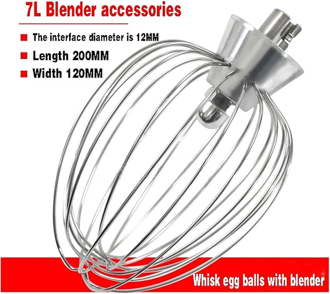 Fresh Milk Mixer Accessories Egg Beater Stainless Steel Fittings 7L Ball Chef Machine Beatin Non-Scratch