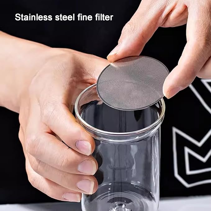 Cold Brew Drip Tower 800ml Manual Iced Coffee Makers with Slow Drip Technology with Adjustable Dripper Wooden Bracket for Home Offices Coffee Shops
