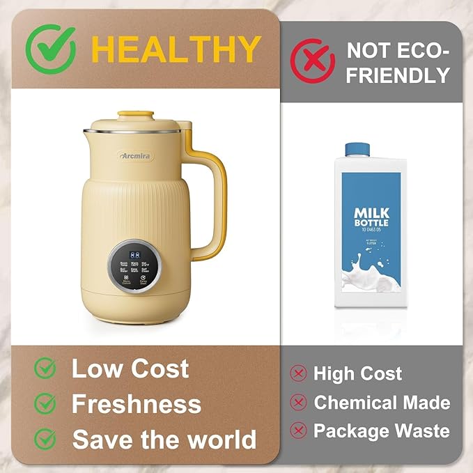 𝟲 𝗶𝗻 𝟭 Nut Milk Maker 20 oz(600ml) Homemade Almond Oat Soy Coconut Plant Based and Non Dairy Beverages Milk Blender Machine with Delay Start Keep Warm Boil Water Self Cleaning
