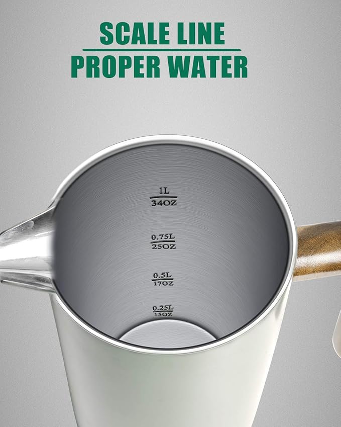 POLIVIAR French Press Coffee Maker &amp Manual Coffee Grinder