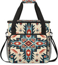 Geometry Flower Coffee Maker Carrying Bag Traditional Aztec Travel Storage Bag Compatible with K-Mini or K-Mini Plus Single Serve Coffee Brewer Carrying Case with Multiple Pockets &amp Shoulder Str