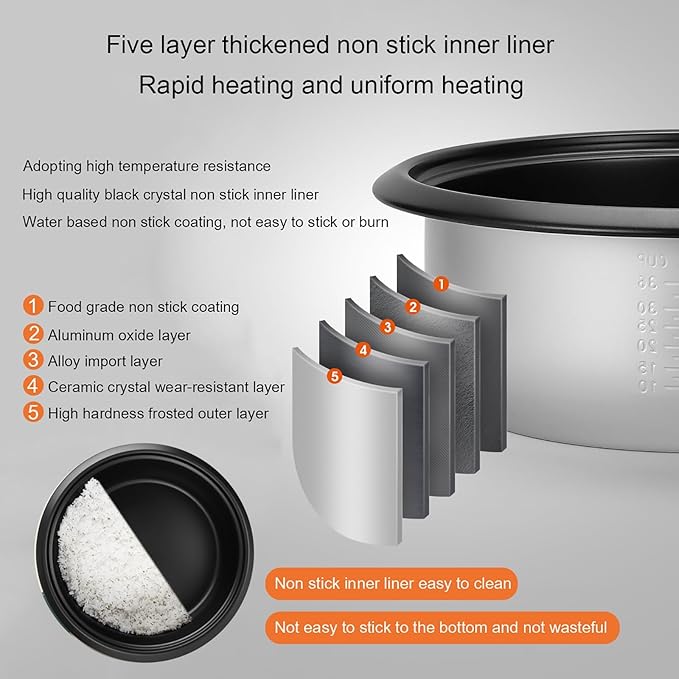Rice Cooker Large Commercial Rice Cooker8-45L Large CapacityOne-Touch Rice Cooker and Food Steamerwith Auto Keep Warm for 8~65 People Rice Cooker10L-1600W10L-1600W