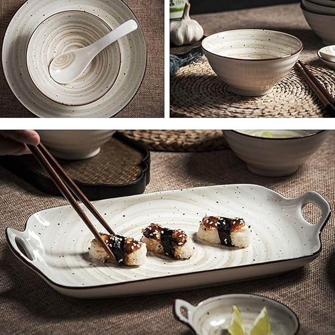 Porcelain Dinnerware Sets Plates and Bowls Sets 27 Pieces Ceramics Dinner Set Bowl/Dish/Spoon|dinnerware Set Nordic Simple Style Combinatio