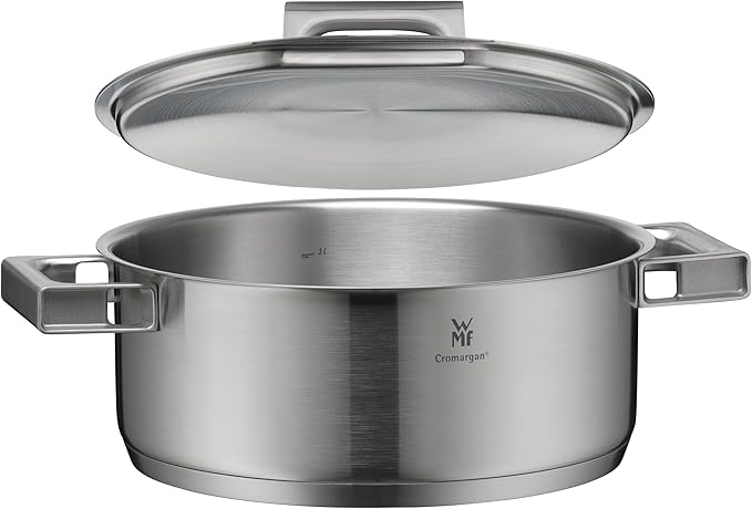 WMF Ultimate Cool 5-Piece Induction Saucepan Set with Stainless Steel Lid Matt Cromargan Stainless Steel Induction Pots Set Uncoated Inner Scale Dishwasher Safe