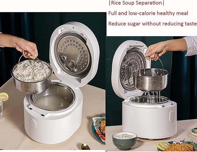 Low-Sugar Rice Cooker Household Multi-Function Rice Cooker 304 Stainless Steel Inner 24H ReservationRice Soup Separated(B) (B)