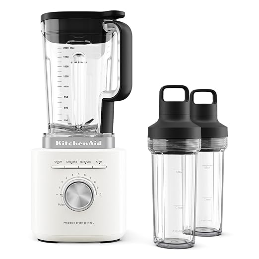 KitchenAid Pure Power Blender with 2 Personal Blending Jars 1700 Watt Peak Power* KSB2078 Porcelain White