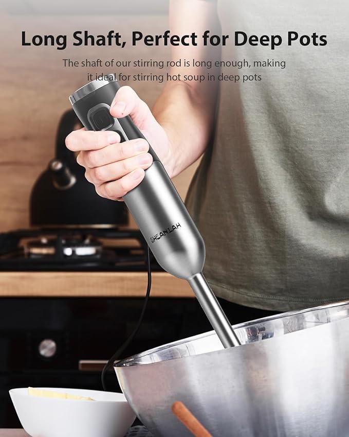 1000W Powerful Immersion Blender Handheld 2025 New Update Hand Blender with 25-Speed and Heavy-Duty Copper Motor