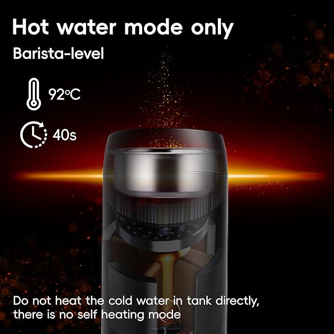 Portable Espresso Maker 20Bar Pressure &amp Up to 60 Cups per Charge Battery Operated Portable Coffee Maker Works with Ground Coffee &amp Capsules for Camping Car Travel and Office Use.