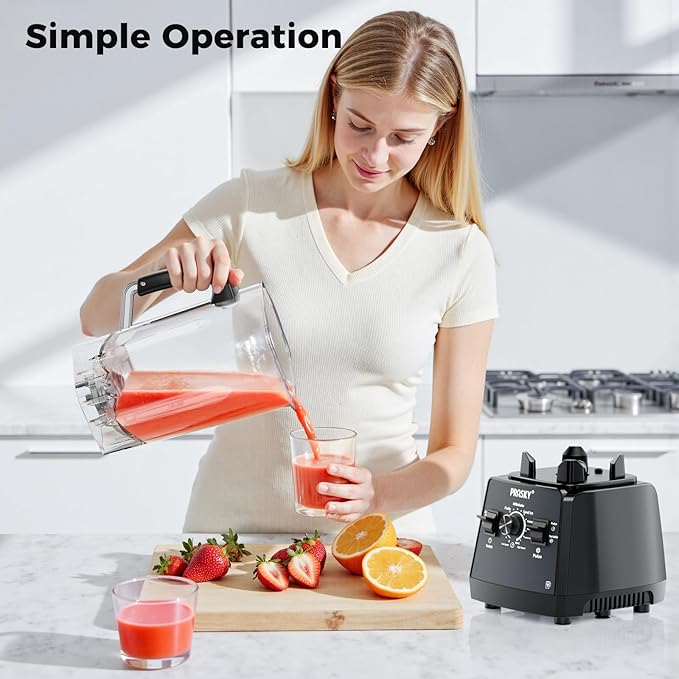 2400W High Speed Countertop Blender 101oz Large Capacity BPA-Free 25000 RPM Blenders for Smoothies Ice Crushing Soups Nut Butters &amp Baby Food (Gray 3L)