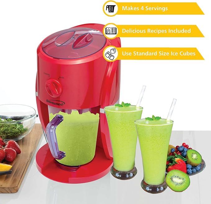 Brentwood TS-1425R TS-1425R 45-Watt Margarita and Frozen Drink Machine (Red)