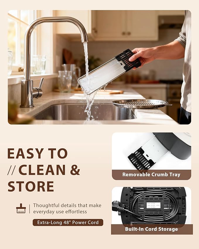 2 Slice Toaster with Wide Slots for Bread &amp Bagels Stainless Steel Toaster with Digital Countdown 6 Shade Settings Defrost Reheat &amp Cancel Compact Design for Kitchen Black