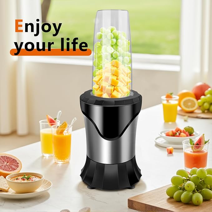 900W Blender for Smoothies Personal Blender for Shakes and Ice Crushing for Kitchen with 3 Portable Cups Single Serve Smoothies Maker for Juices Frozen Drinks