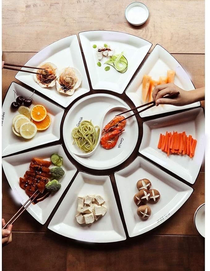 Complete Dinnerware Set 24-Piece Luxurious Dinnerware Dinner Plates Bowls Salad Appetizer Dessert Microwave Oven Dishwasher Safe Perfect For Indoor And Outdoor