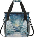 Retro Christmas Tree Coffee Maker Carrying Bag Portable Travel Storage Tote Bag Compatible with K-Mini or K-Mini Plus Single Serve Coffee Brewer Carrying Case with Multiple Pockets &amp Shoulder St