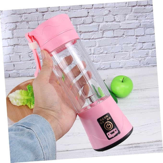 380ml Portable Fruit Mixer Juicer Machine Small Pink Blender Cup Random Style