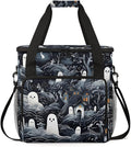 Magic Halloween Ghosts Coffee Maker Carrying Bag Travel Storage Bag Compatible with K-Mini or K-Mini Plus Single Serve Coffee Brewer Carrying Case with Multiple Pockets &amp Shoulder Strap