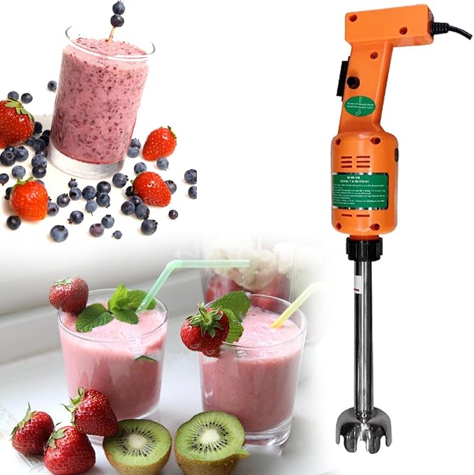 Commercial Immersion Blender Professional Hand Blender 500W 12000RPM Stainless Steel 250/300mm Detachable Handle (300mm)