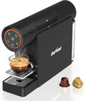 SUNVIVI Single Serve Capsule Coffee Maker Compact Espresso Machine with 22oz Water Tank Quick Brew 1200W Small Coffee Maker for Hot &amp Iced Coffee Easy Clean Home &amp Office Use Black