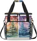 Abstract Tree Coffee Maker Carrying Bag Bright Tree Travel Storage Bag Compatible with K-Mini or K-Mini Plus Single Serve Coffee Brewer Carrying Case with Multiple Pockets &amp Shoulder Strap