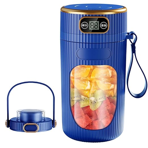 Portable Juicer Cup Real Battery - Easy Cleaning Ideal Health Enthusiasts Fitness Lovers(03Single Machine)
