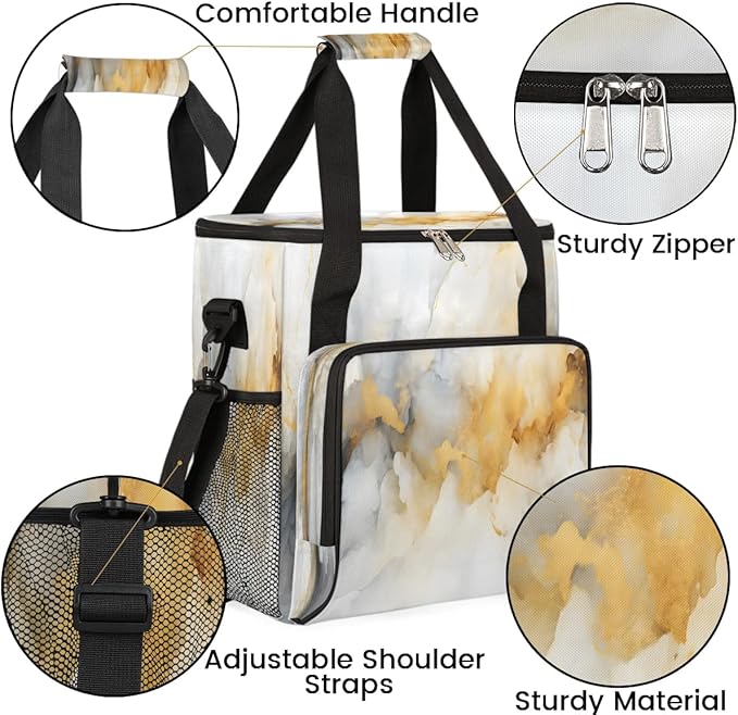 Plain Prints Marble Coffee Maker Travel Bag for K-Mini or K-Mini Plus Single Serve Coffee Brewer Portable Storage Tote Case for Tarvel