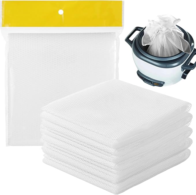 6 Pcs Rice Net 43.3×39.4 Sushi Rice Cooking Net Non-Stick Fine Mesh Rice Cooker Napkins Tetoron Rice Nets Cooking Steam Cloths for Homes Restaurants Camping