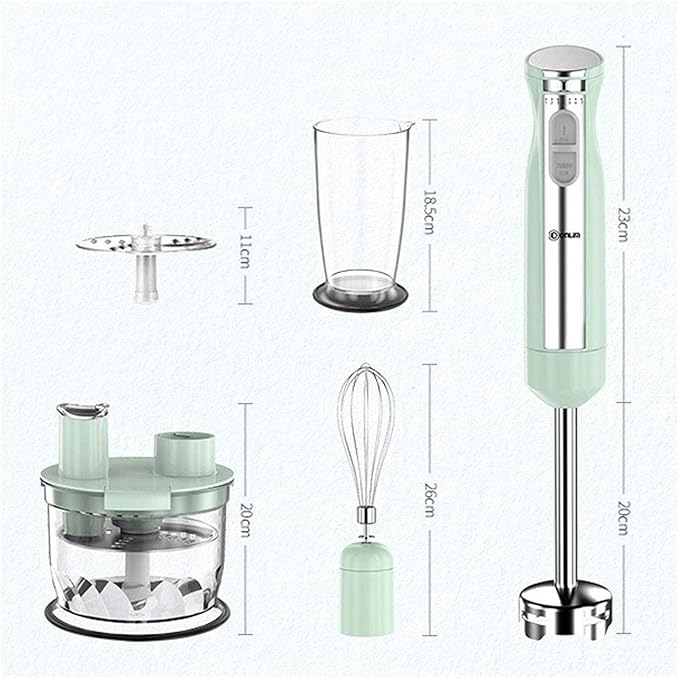 600W 7 Speed Immersion Hand Blender Handheld Energy Saving 5-in-1 Stick Blender with Whisk Egg Cream Beater Mearsuring Mug Milk Frother Emulsion Mixer for Smoothies Purée Sauce
