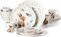 Lenox Dinnerware Set Butterfly Meadow Bunny 16-Piece Set Service For 4 Dishwasher Safe Microwave Safe Made Of Porcelain Bowls And Mugs Plates And Bowls Easter Dish (Assorted 16 Pieces)