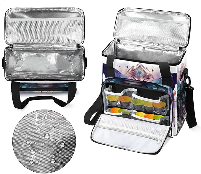 Gothic Butterfly Coffee Maker Carrying Bag Artistic Butterfly Travel Storage Bag Compatible with K-Mini or K-Mini Plus Single Serve Coffee Brewer Carrying Case with Multiple Pockets &amp Shoulder S