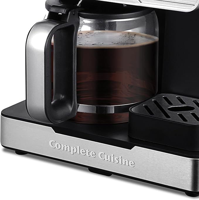 2-in-1 Programmable Coffee Maker 12-Cup Pot &amp Single-Serve Pod Black