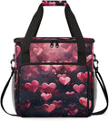 Diamond Heart Coffee Maker Carrying Bag Red Diamond Travel Storage Bag Compatible with K-Mini or K-Mini Plus Single Serve Coffee Brewer Carrying Case with Multiple Pockets &amp Shoulder Strap