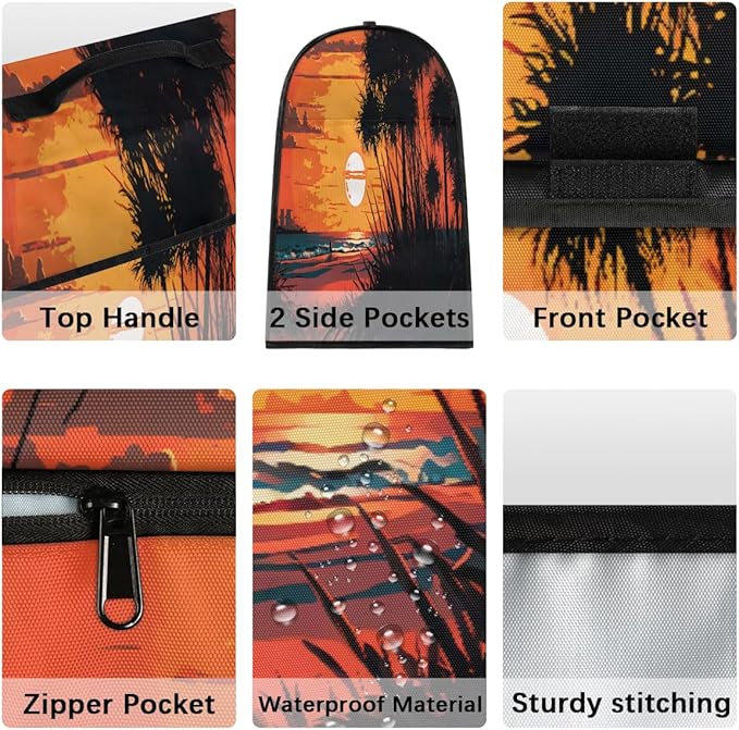 cfpolar Kitchen Aid Mixer Cover Compatible with 6-8 Quarts Sunset Ocean Palm Trees Stand Mixer Cover Kitchen Aid Mixers Accessories Appliance Organizer Bag Dust Covers with Zipper Pocket