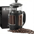 Bean Envy French Press Coffee Maker - 34 oz Glass Carafe Coffee Press Stainless Steel Plunger - Multipurpose Beverage Maker with Borosilicate Glass
