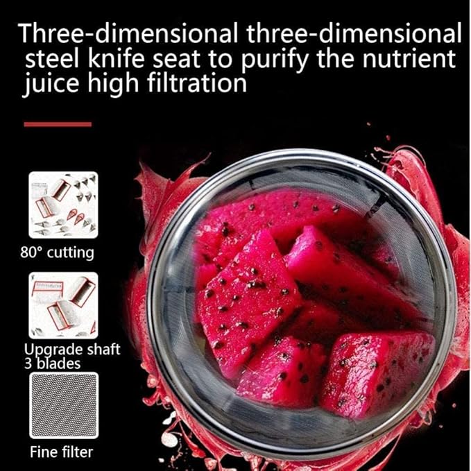 Multifunctional Electric juicer Juicer MachinesJuicer Extractor Big Mouth Cold Press Juicer Fruit Dual Anti-drip Speed Juicer and Extractor Vegetable MotorredSilver Juice residu