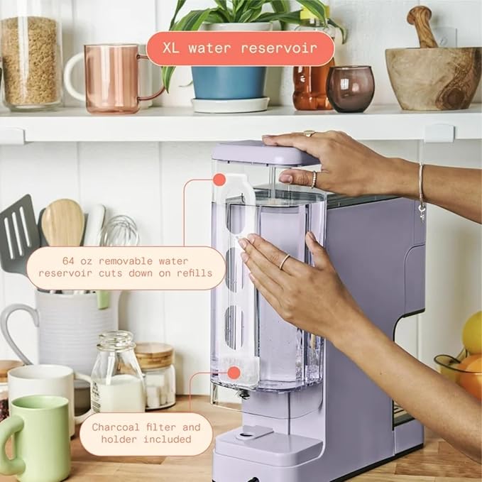 Programmable Single Serve Coffee Maker with Integrated Burr Grinder Touch Controls Fresh Custom Brew Compact Design Easy to Use
