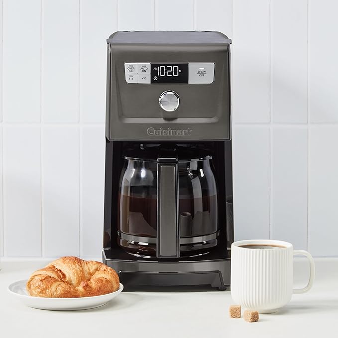 Cuisinart Coffee Maker 14-Cup PerfecTemp Programmable Coffee Machine Glass Carafe with 1-4 Cup Setting Brew Strength Control Brew Pause and Over Ice Function Black Stainless Steel DCC-3500BKS