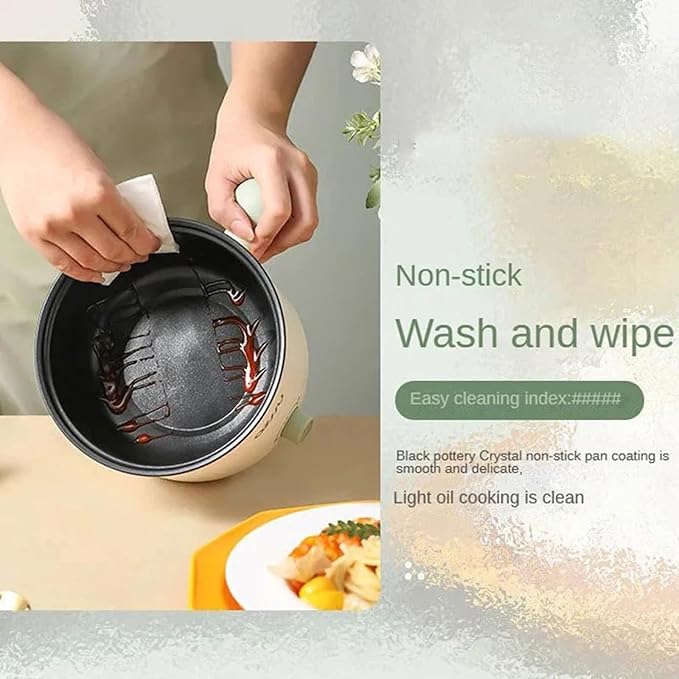 Rice Cookers Electric Multi Cooker Portable Rice Cookers Hotpot Saucepan Stew Heating Pan Ramen Noodles Pot for Home and Kitchen Appliance Rice Maker