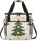 Christmas Festivals Coffee Maker Carrying Bag Bright Tree Travel Storage Bag Compatible with K-Mini or K-Mini Plus Single Serve Coffee Brewer Carrying Case with Multiple Pockets &amp Shoulder Strap