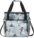 Xmas Snowman Coffee Maker Carrying Bag Mystical Snowman Travel Storage Bag Compatible with K-Mini or K-Mini Plus Single Serve Coffee Brewer Carrying Case with Multiple Pockets &amp Shoulder Strap