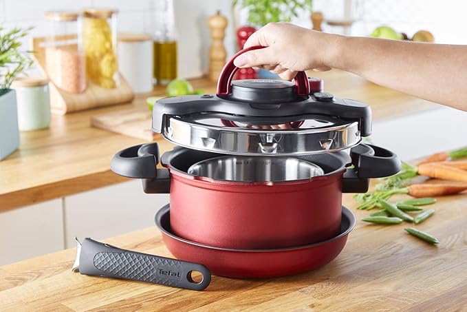 Tefal Ingenio All-In-One 8-Piece Cookware Set Cooking Pot Non-Stick Pan Stainless Steel Saucepan Steamer Basket Lids
