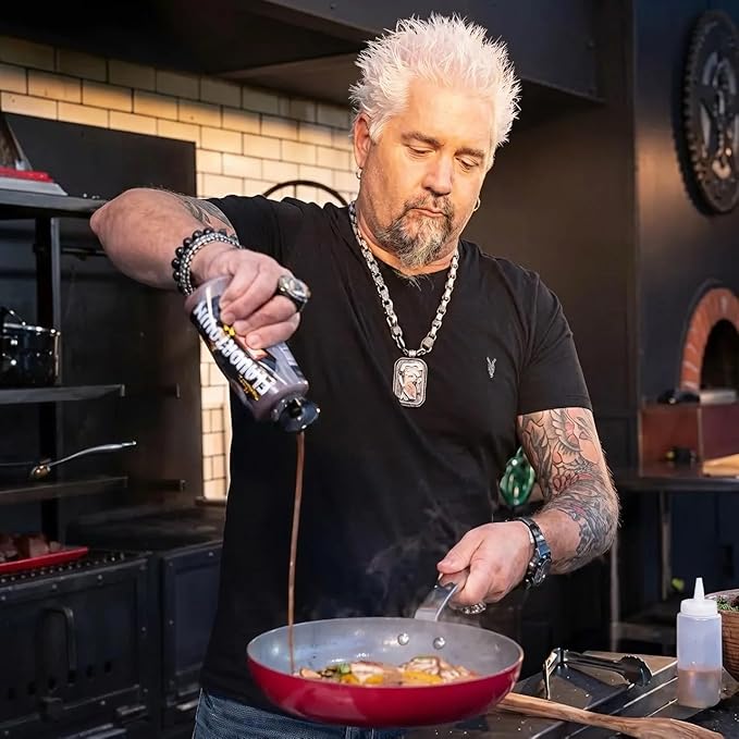 Guy Fieri's Flavortown 11-Piece Ceramic Cookware Set Nonstick Pots and Pans for Cooking Made without PFAS PTFE PFOA Oven Safe Dishwasher Safe Easy to Clean Everyday Cookware Red