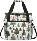 Xmas Abstract Tree Coffee Maker Carrying Bag Portable Travel Storage Tote Bag Compatible with K-Mini or K-Mini Plus Single Serve Coffee Brewer Carrying Case with Multiple Pockets &amp Shoulder Stra